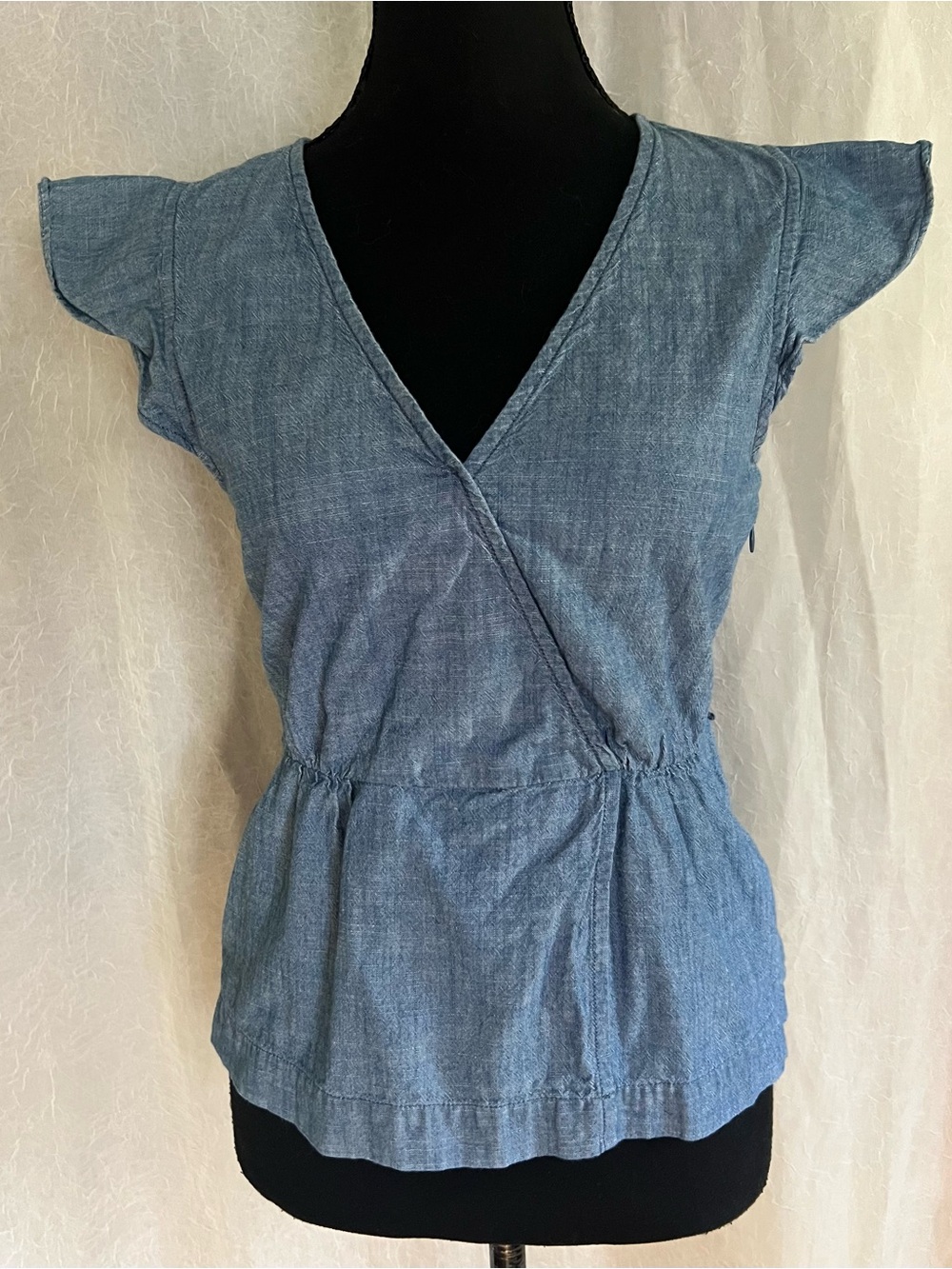 J crew Chambray v neck top